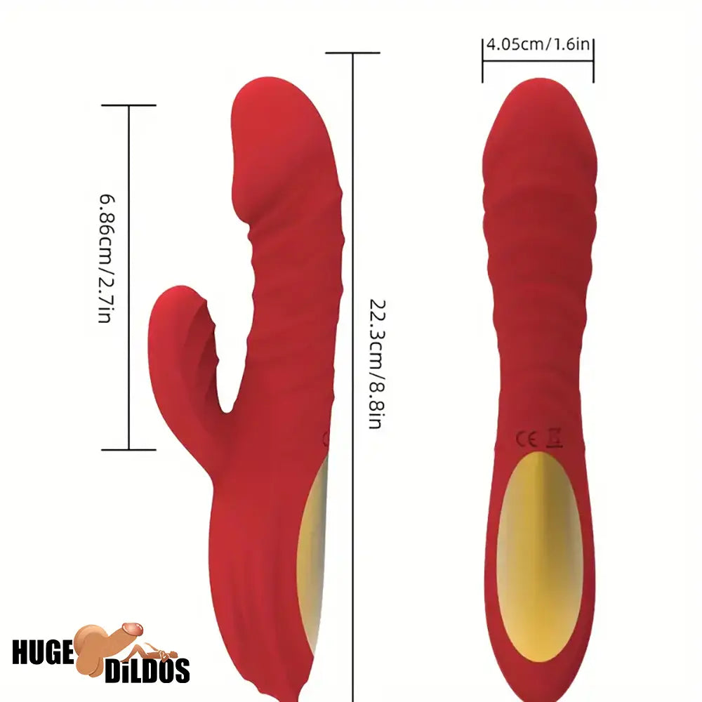 8.8in Heating Vibrating Soft Silicone Dildo Vibrator For Adult Women Sex