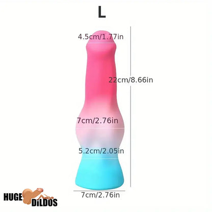 5.31in 7.09in 8.66in Fantasy Animal Dog Play knot Silicone Thick Soft Dildo