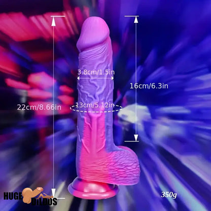8.66in Silicone Soft Big Dildo For G-spot Vaginal Sex Toy Clit Anal Stimulator