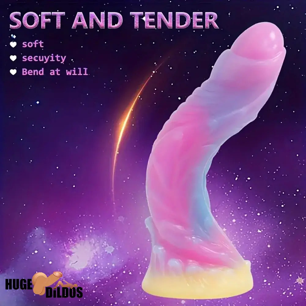 High-Quality Night-Glowing Liquid Silicone Fantasy Monster Luminous Dildo