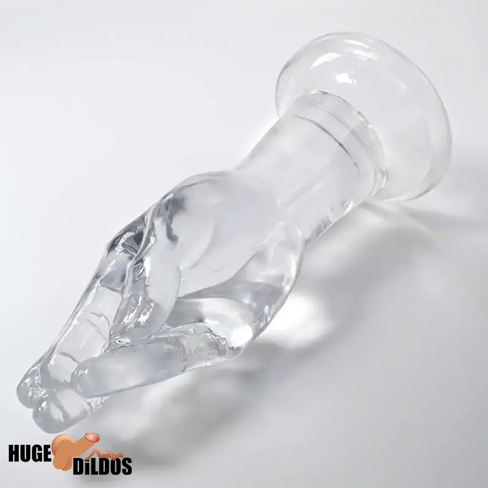9.6in Big Clear Fist Hand Dildo Durable Adult Sex Toy For Anal Fisting Sex