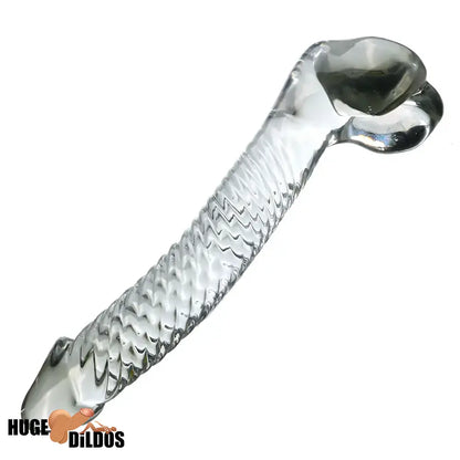 7.09in Clear Crystal Glass Cock Dildo For G-Spot Vaginal Sex Anal Stimulation