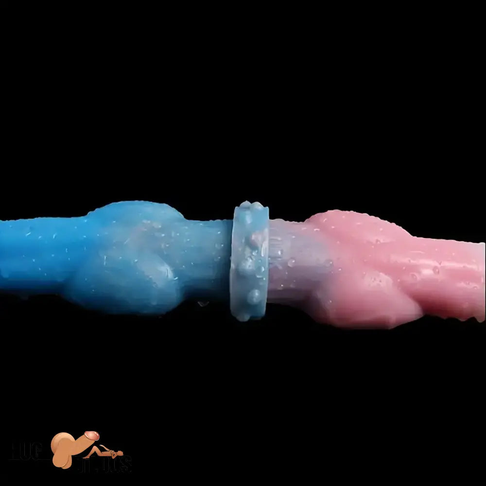 12.2in Silicone Double Ended Knot Dog Big Soft Dildo For Lesbian Indoor