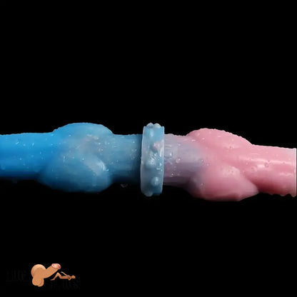 12.2in Silicone Double Ended Knot Dog Big Soft Dildo For Lesbian Indoor