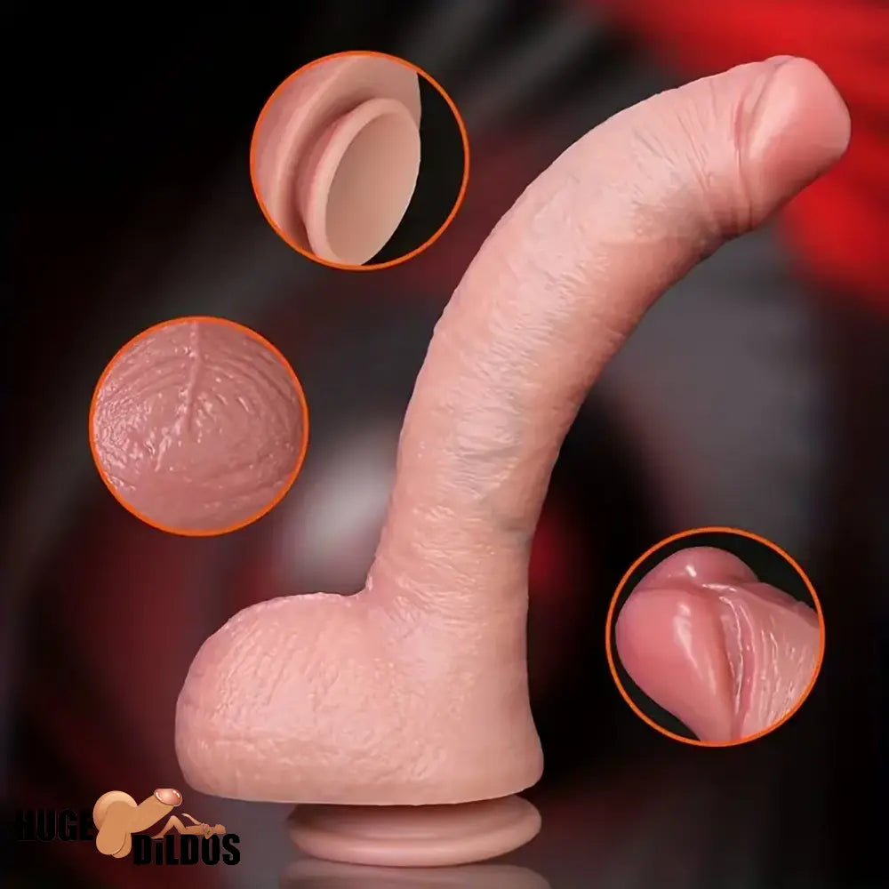 10.1in Realistic Large Silicone Soft Anal Dildo For Adult Couple Flirting Sex