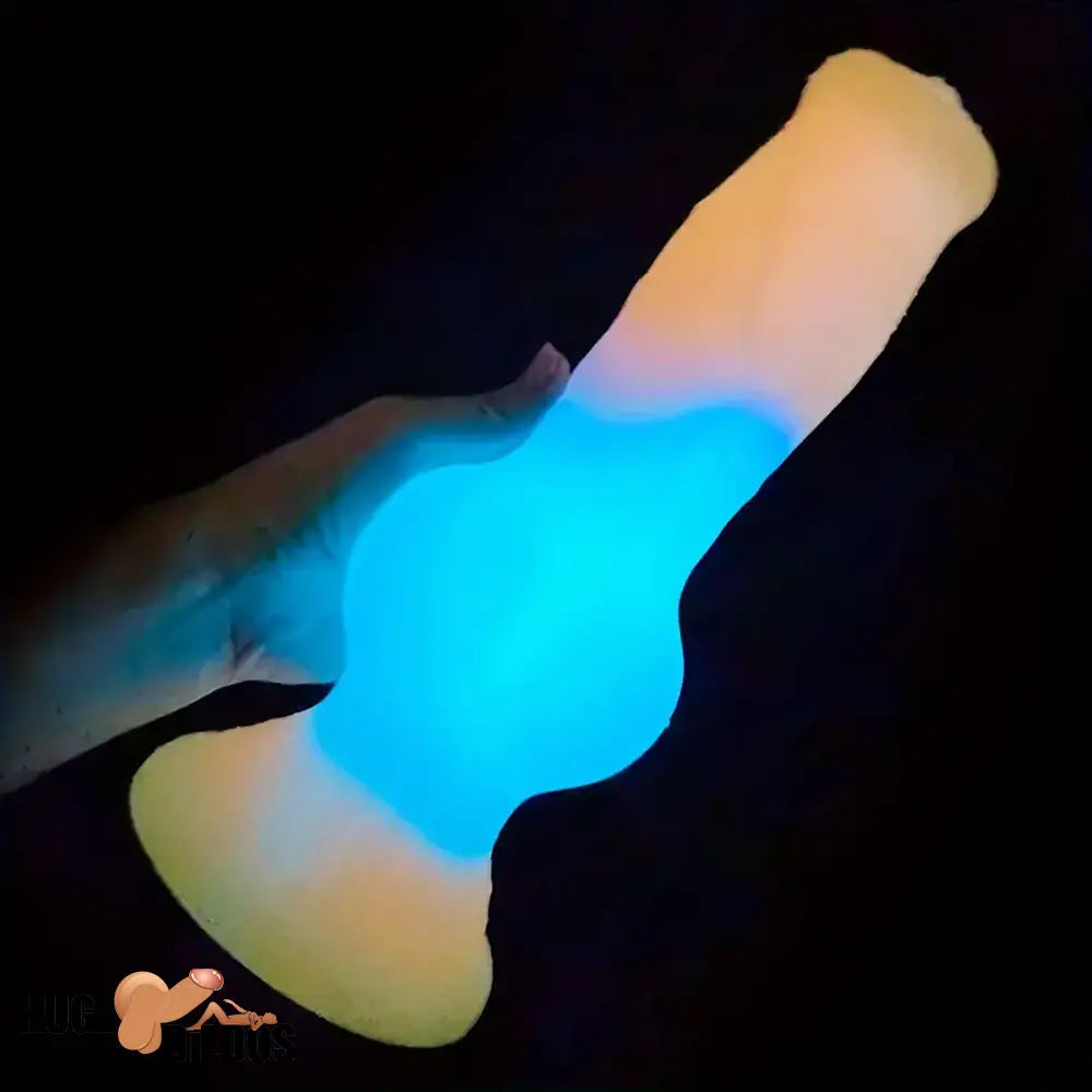 7.08in 7.48in 9.44in 10.23in 13in Silicone Soft Big Glowing Dog Cock Knot Dildo