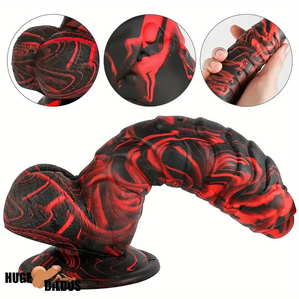 6.88in 8.66in Body Safe Silicone Soft Dinosaur Dildo For Hands-Free Play