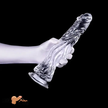 9.5in 10.7in 11.8in Clear Crystal Huge Animal Dildo For Love Cock Sex Toy