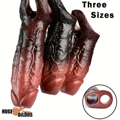 4.53in 5.24in 6.02in Silicone Soft Hollow Dildo Sleeve For Enlargement