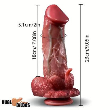 9.05in Dragon Vibrating Thrusting Big Silicone Soft Dildo Adult Cock Toy