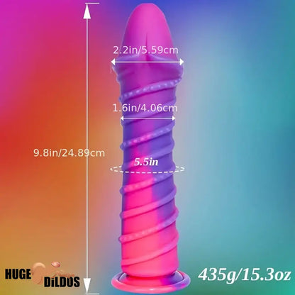 9.8in Odd Design Silicone Soft Big Dildo With Thread Pseudo Anal Stimulator
