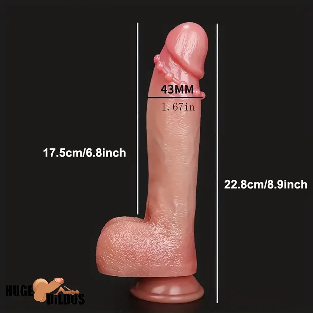 8.9in Realistic Large Silicone Soft Anal Dildo For G-Spot Stimulation Cock
