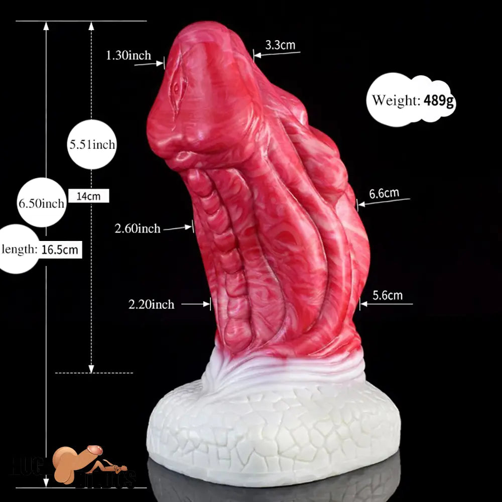 6.5in Fantasy Monster Silicone Soft Dragon Ejaculating Women Male Dildo