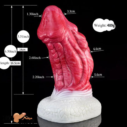 6.5in Fantasy Monster Silicone Soft Dragon Ejaculating Women Male Dildo