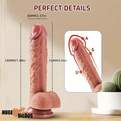 7.48in Realistic Silicone Soft Dildo For Female Male Love Pleasure Orgasm