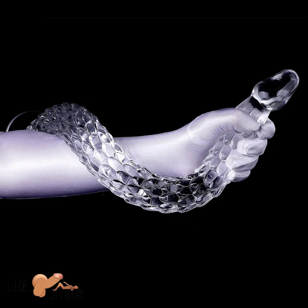 15.75in 19.69in 23.62in Huge Long Snake Scaly Clear Dildo Adult Penis Toy