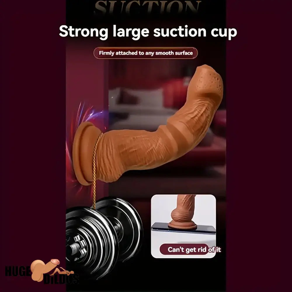 6.22in 7.48in 8.66in Silicone Soft Uncut Meat Dildo For G-spot Anal Stimulator