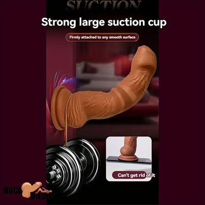 6.22in 7.48in 8.66in Silicone Soft Uncut Meat Dildo For G-spot Anal Stimulator