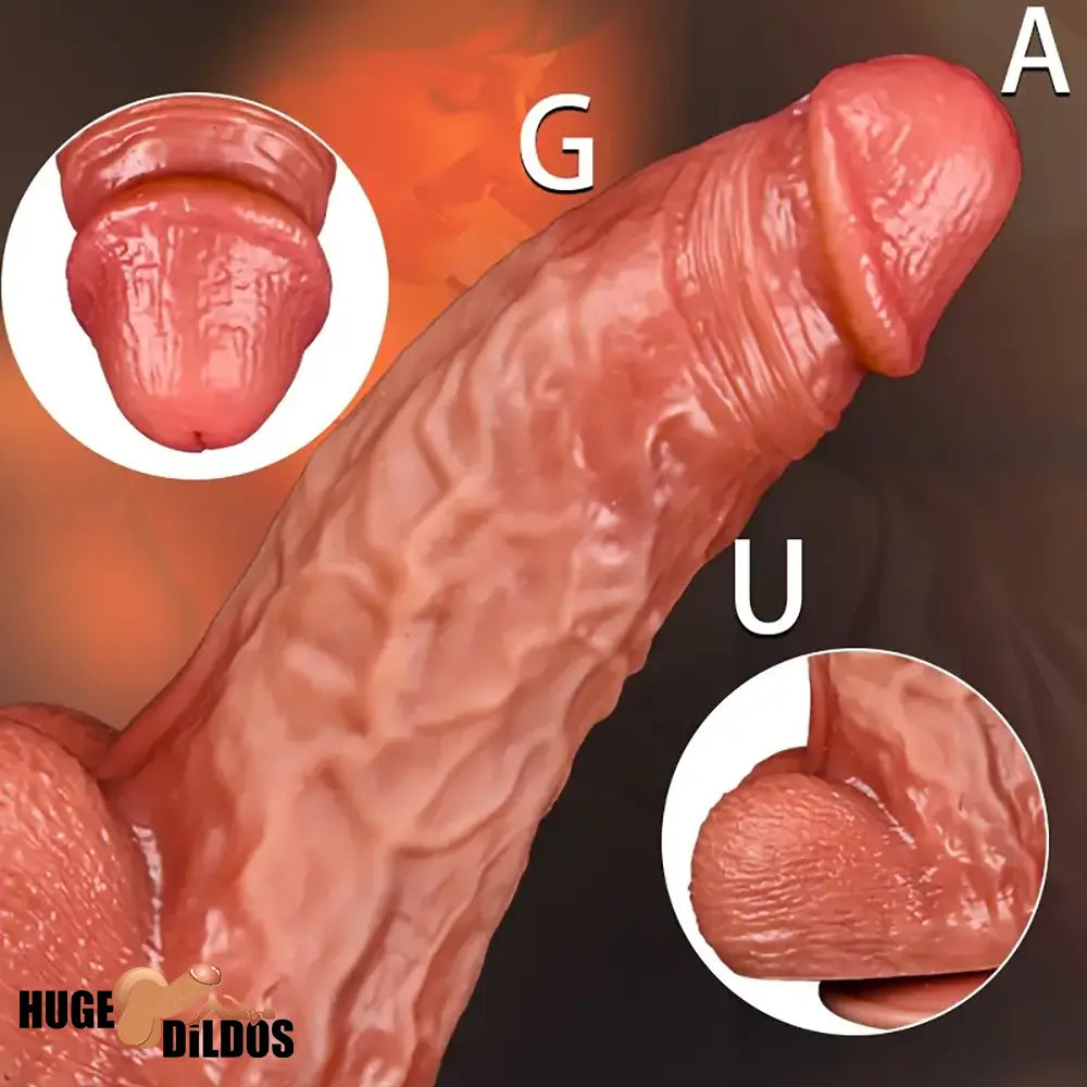 9.44in Realistic Large Silicone Soft Anal Dildo For Adult Couple Flirting Cock