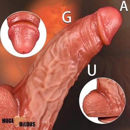 9.44in Realistic Large Silicone Soft Anal Dildo For Adult Couple Flirting Cock