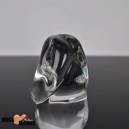 4.53in Clear Elegant Glass Crystal Durable Dildo For Female Male With Base