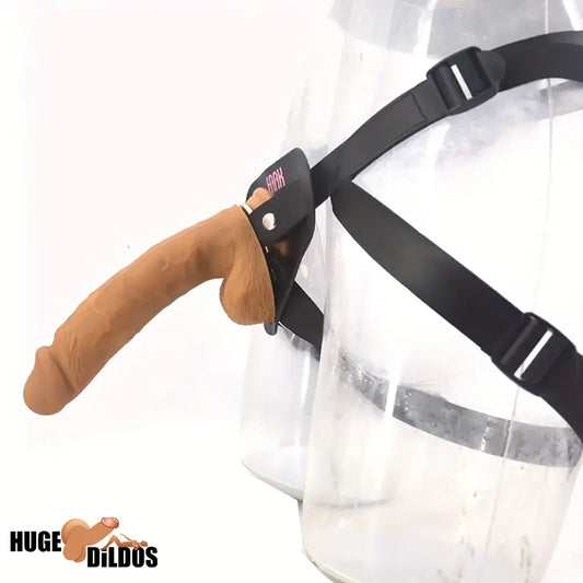 9.1in Silicone Soft Large Dual Density Strap On Dildo For Lesbian Male Gay