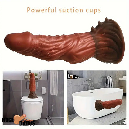 8.11in Soft Real Big Silicone Monster G Spot Dildo For Hands Free Game