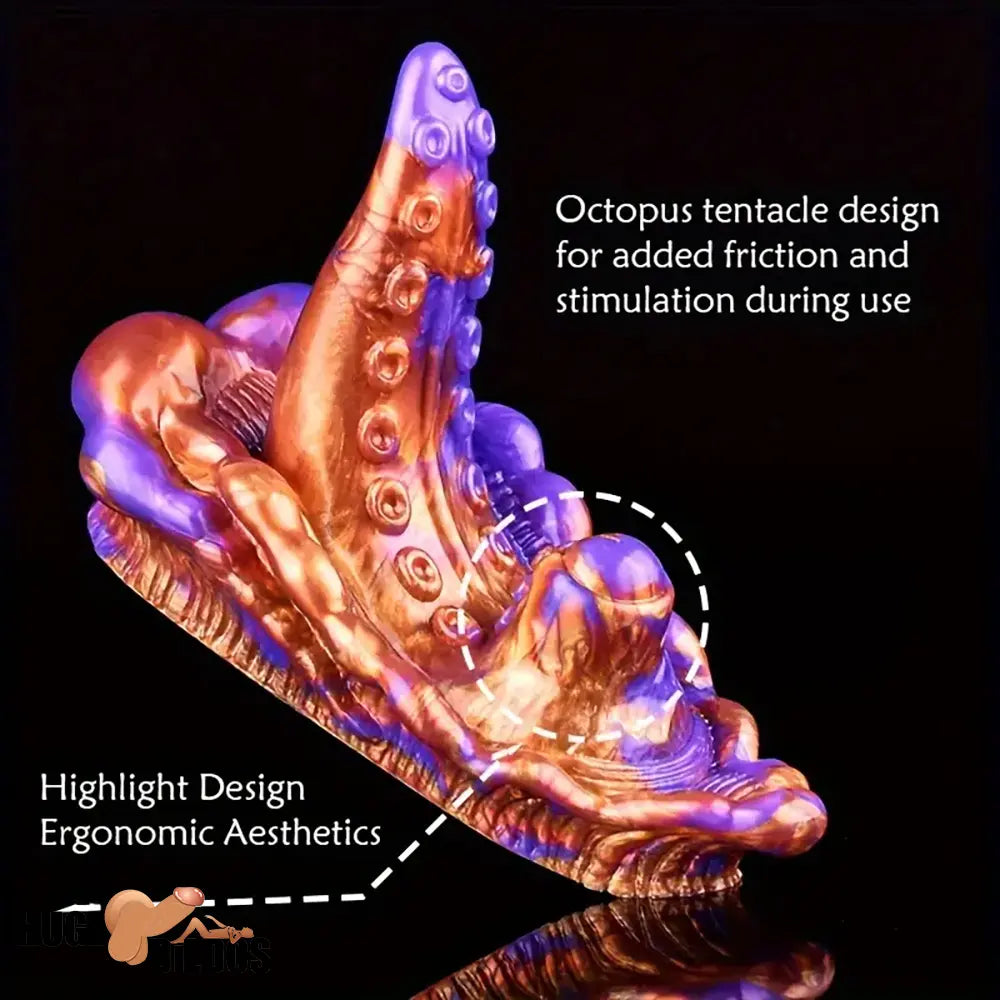 4.33in Small Octopus Tentacle Silicone Soft Dildo Penis Anal Cock Expander