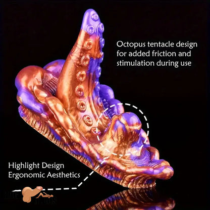 4.33in Small Octopus Tentacle Silicone Soft Dildo Penis Anal Cock Expander