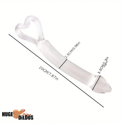 7.87in Clear Premium Unisex Glass Crystal Durable Dildo For Female Male