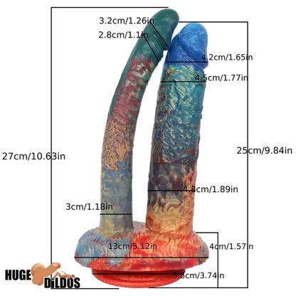 9.45in 10.63in Creature Silicone Big U-shaped Double-headed Monster Dildo