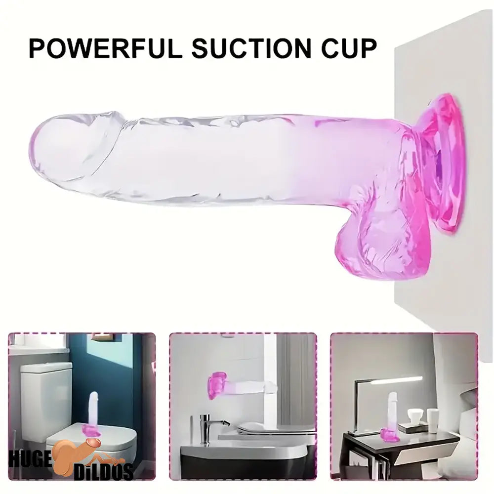 7.87in Realistic Women Men Dildo For Clit Masturbation With Suction Cup