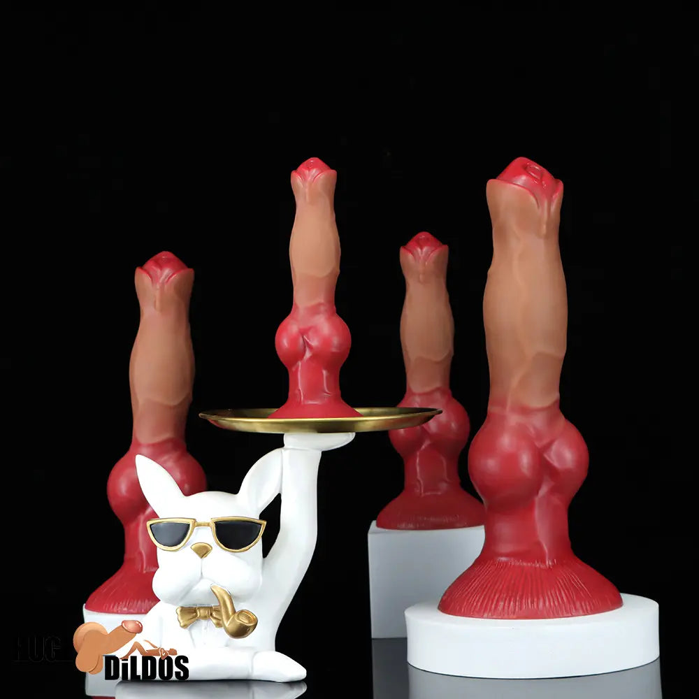 7.48in 9.45in 11.02in 12.99in Soft Silicone Large Dog Knotted Dildo