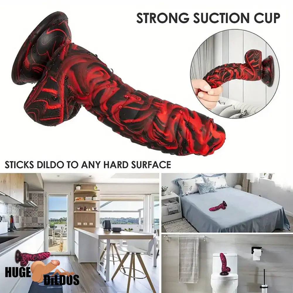 6.88in 8.66in Body Safe Silicone Soft Dinosaur Dildo For Hands-Free Play