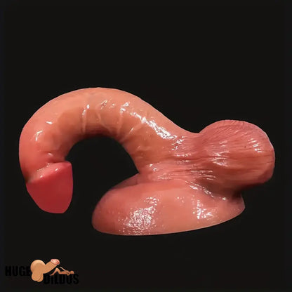 6.57in 7.35in Premium Realistic Silicone Soft Dildo With Lifelike Testicle Toy