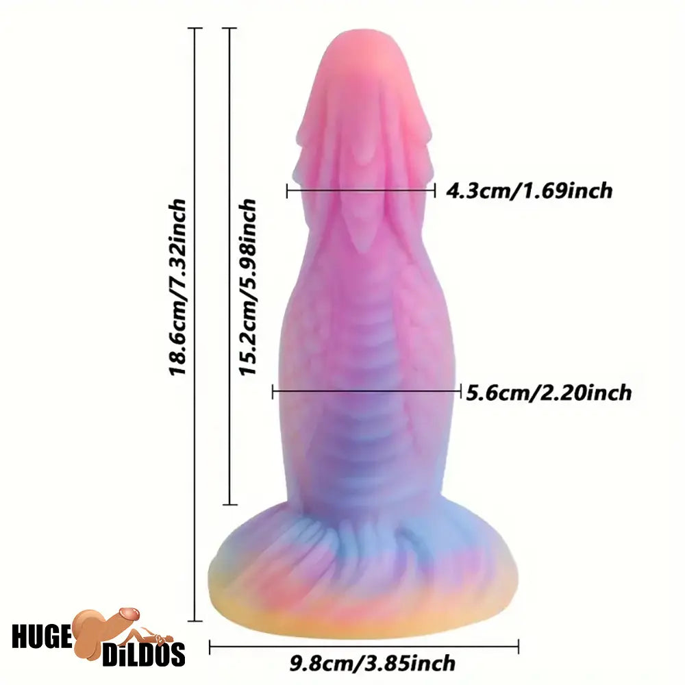 High-Quality Night-Glowing Liquid Silicone Fantasy Monster Luminous Dildo