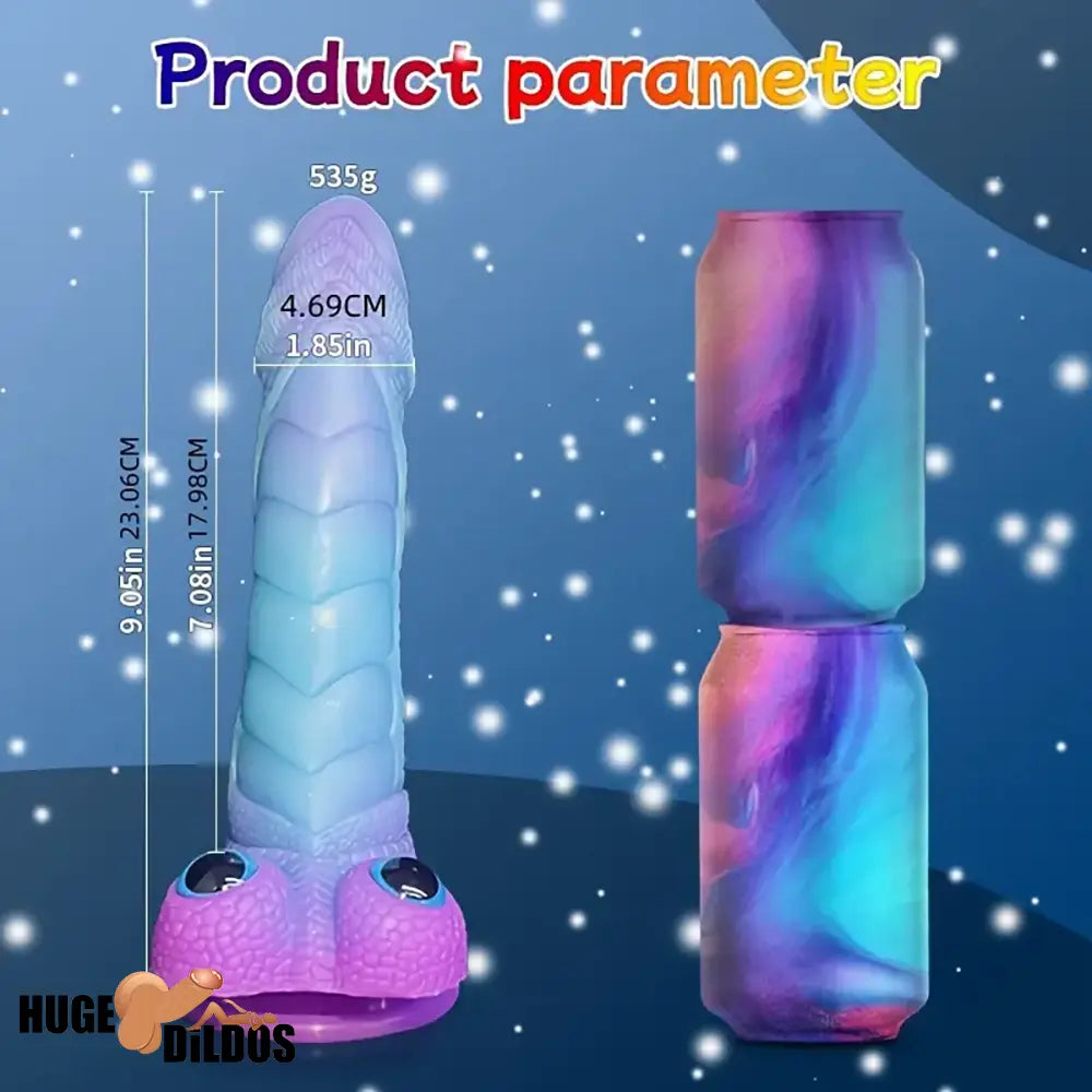 9.08in Silicone Soft Big Dragon Elephant Dildo For G-spot Anal Stimulator
