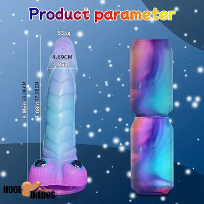 9.08in Silicone Soft Big Dragon Elephant Dildo For G-spot Anal Stimulator