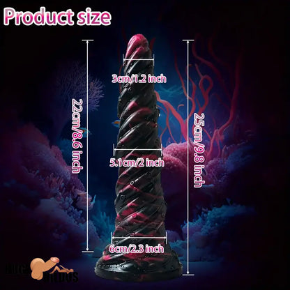 9.8in Fantasy Spiral Cock Dildo Butt Plug For Women G Spot Love Sex Clit