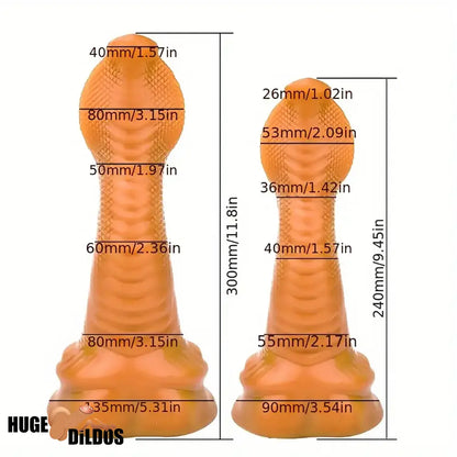 9.45in 11.8in Fantasy Animal Snake Cock Silicone Soft Dildo For Clit Play
