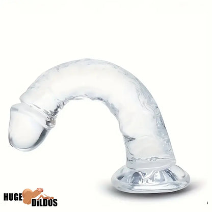 6.5in 7.68in 9.65in Clear Real Dildo For G-Spot Vaginal Anal Sex Stimulation