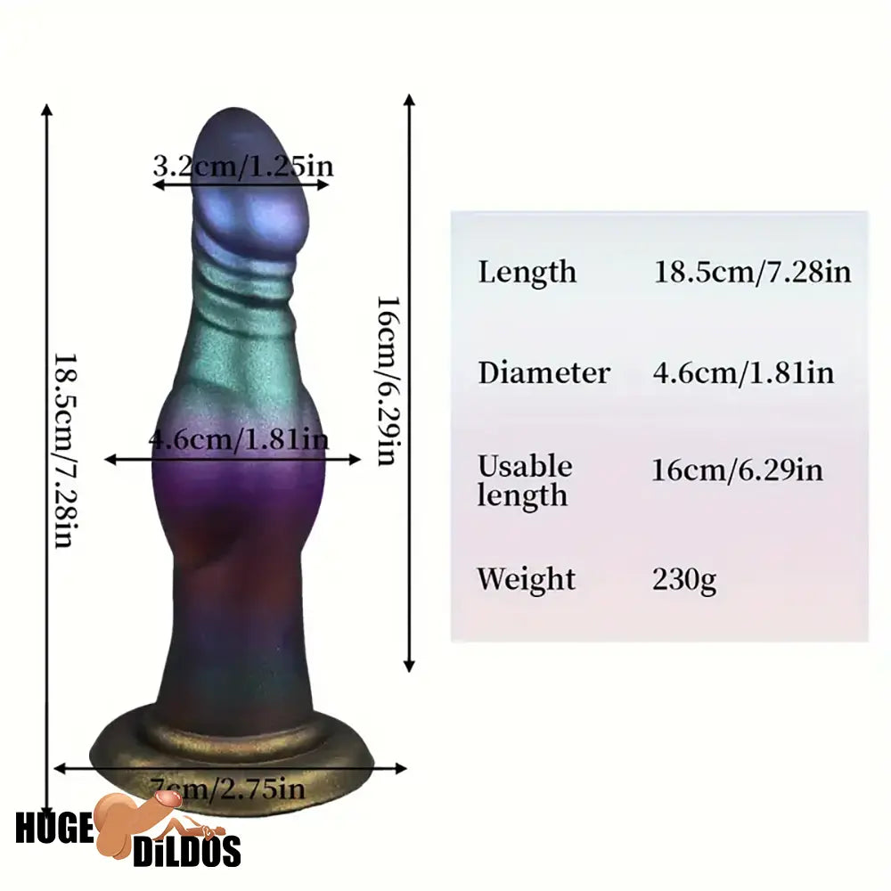7.28in Fantasy Monster Dog Knot Silicone Soft Cock Dildo For Prostate