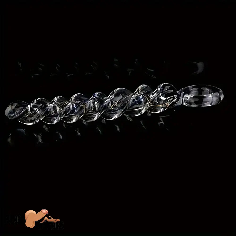 8.66in Spiral Texture Glass Dildo For Women Men Anal Vaginal Durable Sex Toy