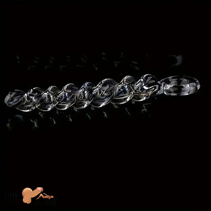 8.66in Spiral Texture Glass Dildo For Women Men Anal Vaginal Durable Sex Toy