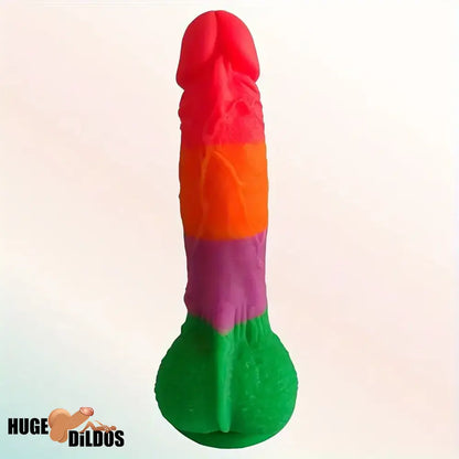 7.9in Silicone Rainbow Soft Dildo For Women Men Couple G-spot Clit Sex