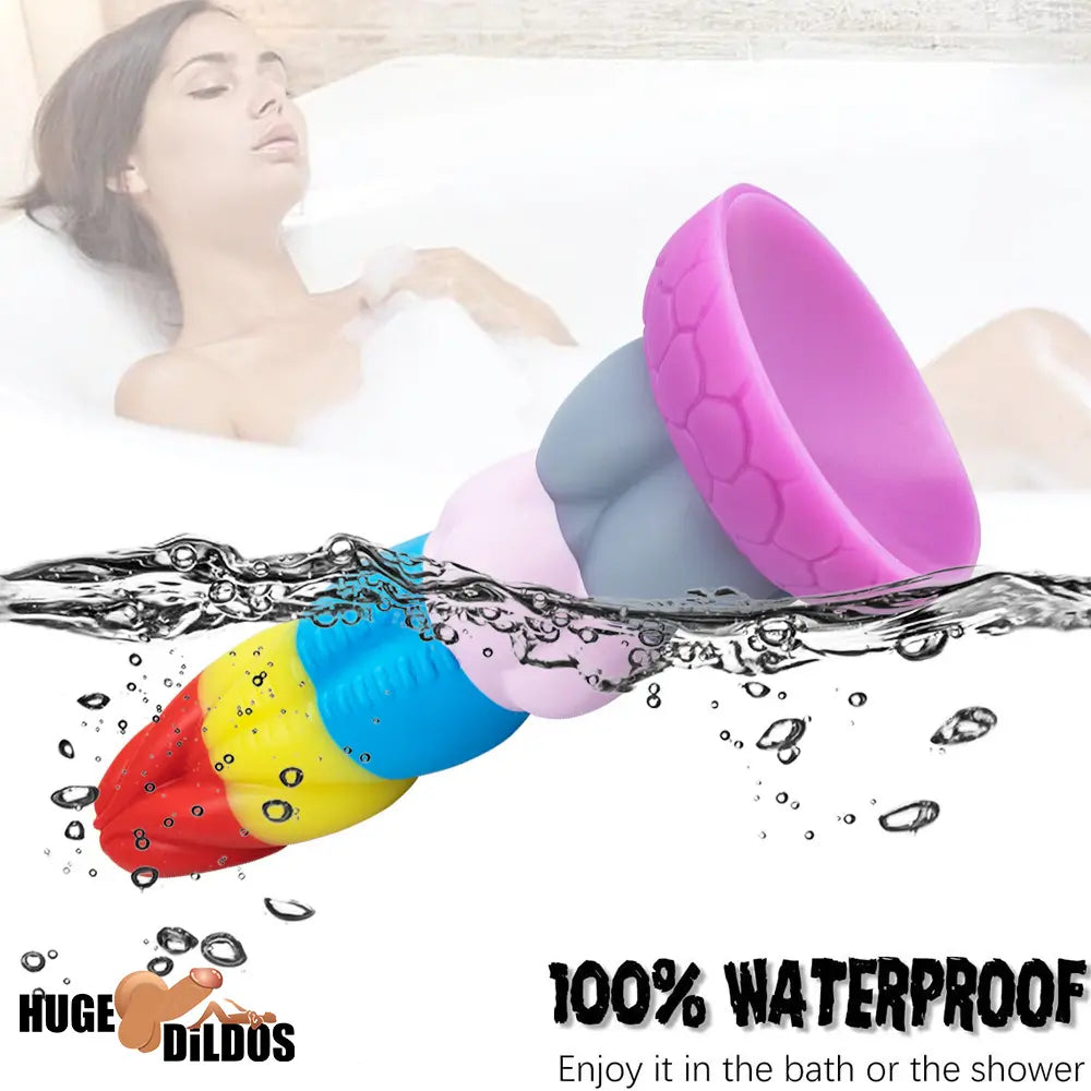 8.66in Silicone Rainbow Soft Big Dildo For Gay LGBT Vaginal Sex Orgasm