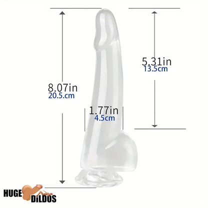 5.9in 7.08in 8.07in 9.64in 10.82in Crystal Clear Dildo For Women Orgasm