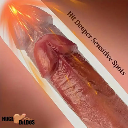 8.66in Lifelike Large Silicone Soft Skin Feeling Couple Suction Cup Dildo