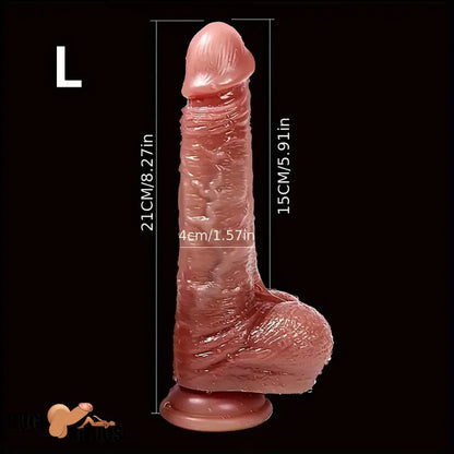 7.08in 8.27 Silicone Soft Cock Dildo For Clit Anus Dilator With Sliding Skin