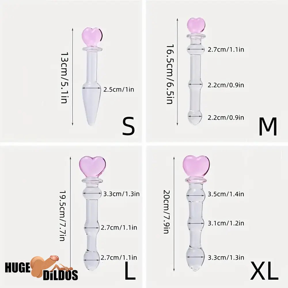 5.1in 6.5in 7.7in 7.9in Glass Crystal Durable Dildo For Female Sex Pleasure